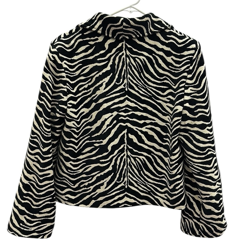 Vintage Painted Pony Zebra Animal Print Collared Button Up Jacket Womens Small - Picture 10 of 12